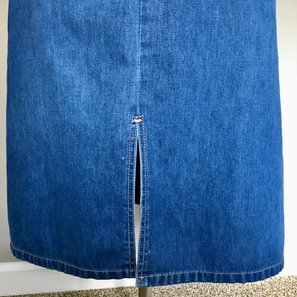 Vtg 70s Levi's High Waisted Orange Tab Denim Skirt - Picture 7 of 12